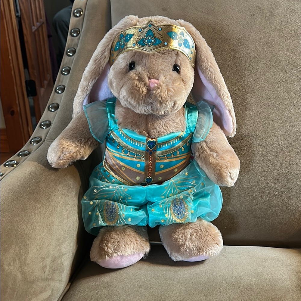 Build-A-Bear Plush Bunny in Princess Jasmine Outfit